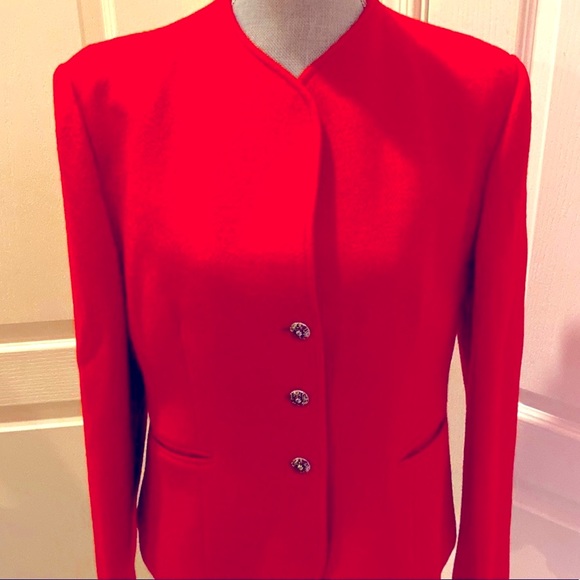 70’s Red Wool Blazer by Evan Picone main image 1